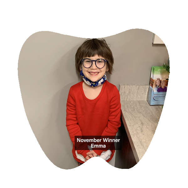 Congratulations to November Winner, our No Cavity Club Winner at our Franklin location for the month of November!, Franklin OH
